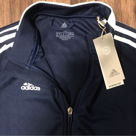 Brand new NWT adidas navy blue tracksuit ladies small pants and medium jacket. - Picture 7 of 9